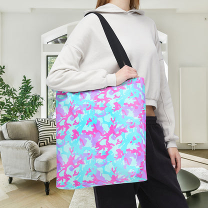 Cotton Candy Camo Canvas Tote Bag