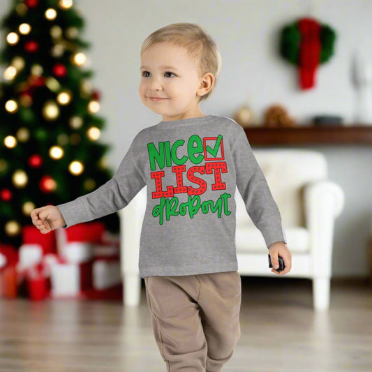 Nice List Dropout Toddler Long Sleeve Tee