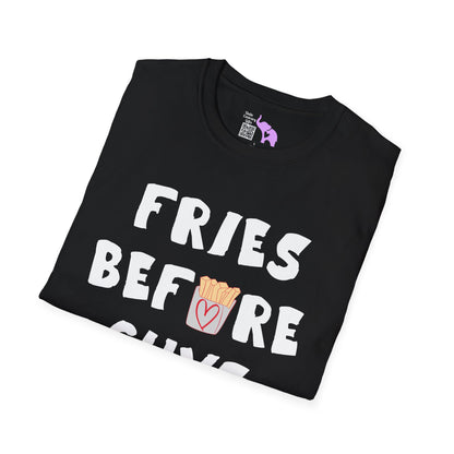 Fries Before Guys Adult T-shirt