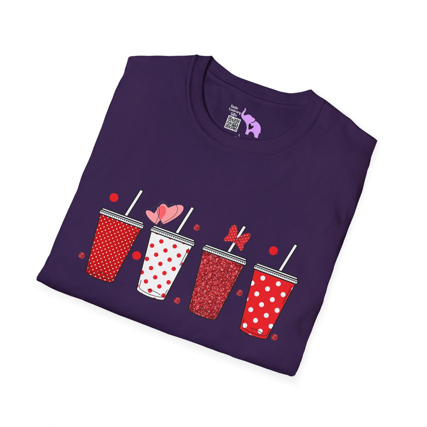 Cute Valentine Tumblers Adult T-shirt
