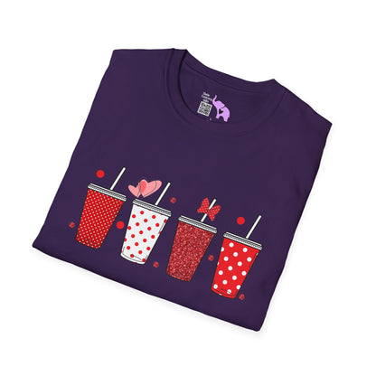 Cute Valentine Tumblers Adult T-shirt