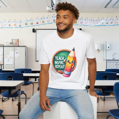 Teach Inspire Repeat Adult T-shirt