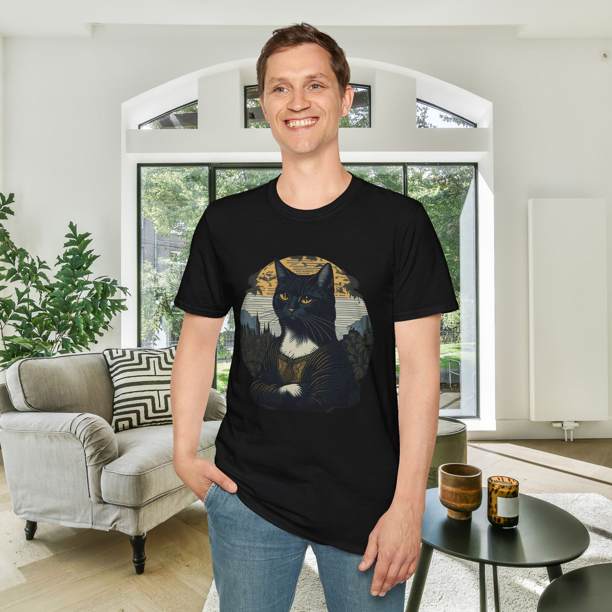 Meow Lisa Adult T-shirt