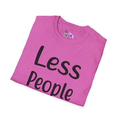 Less People More Cats Adult T-shirt