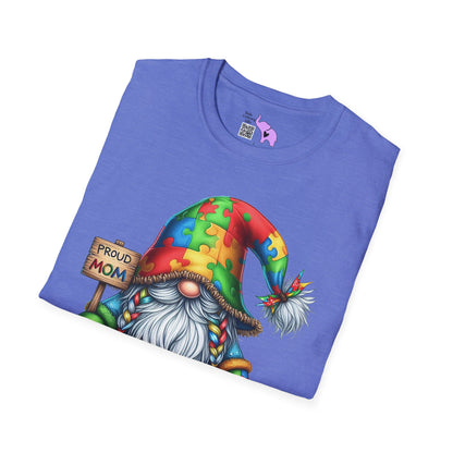 Proud Mom (Autism Awarness Gnome) Adult T-shirt