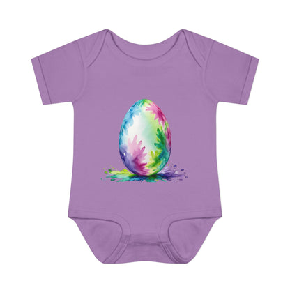Colorful Easter Egg Infant Baby Rib Bodysuit