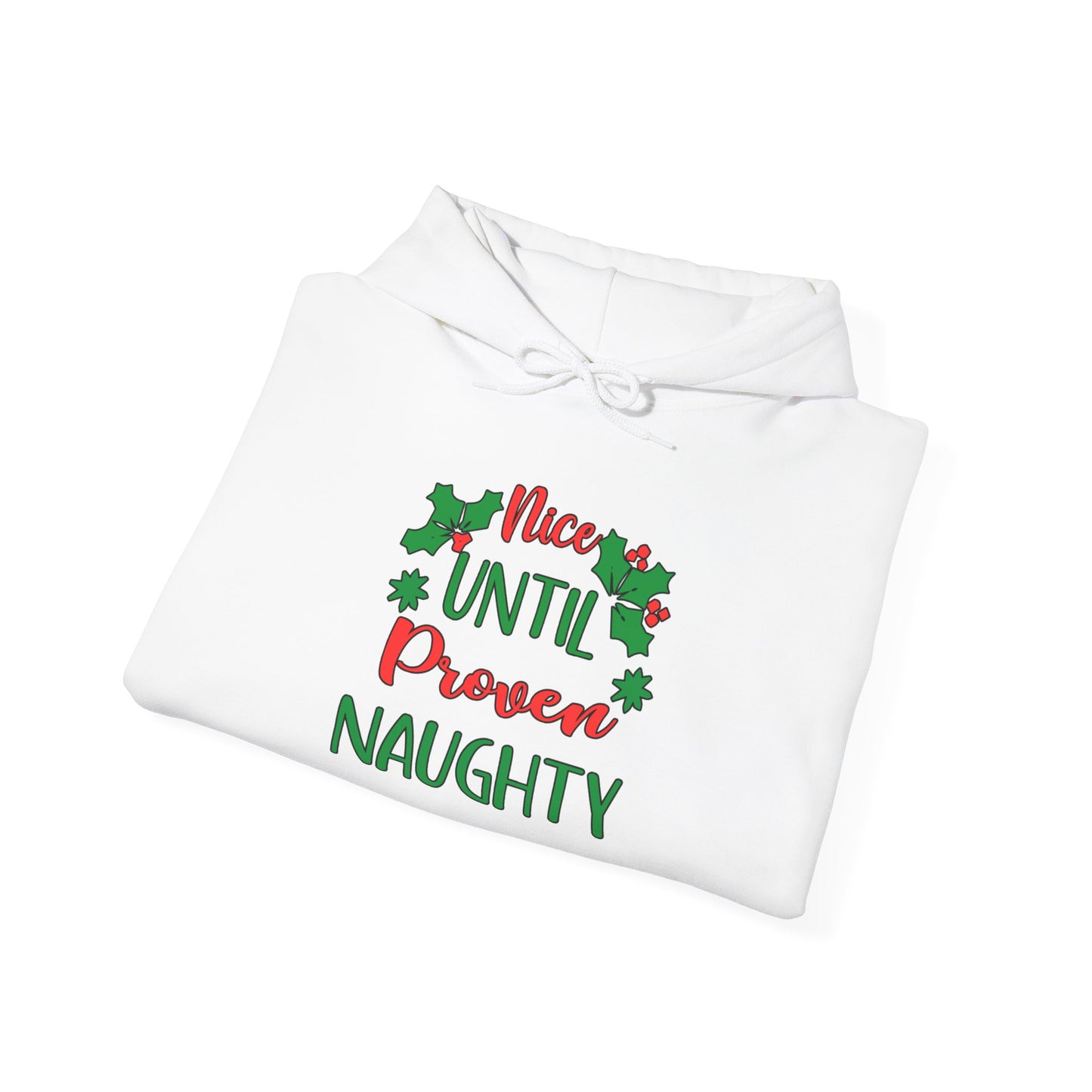 Nice Until Proven Naughty Adult Heavy Blend™ Hooded Sweatshirt