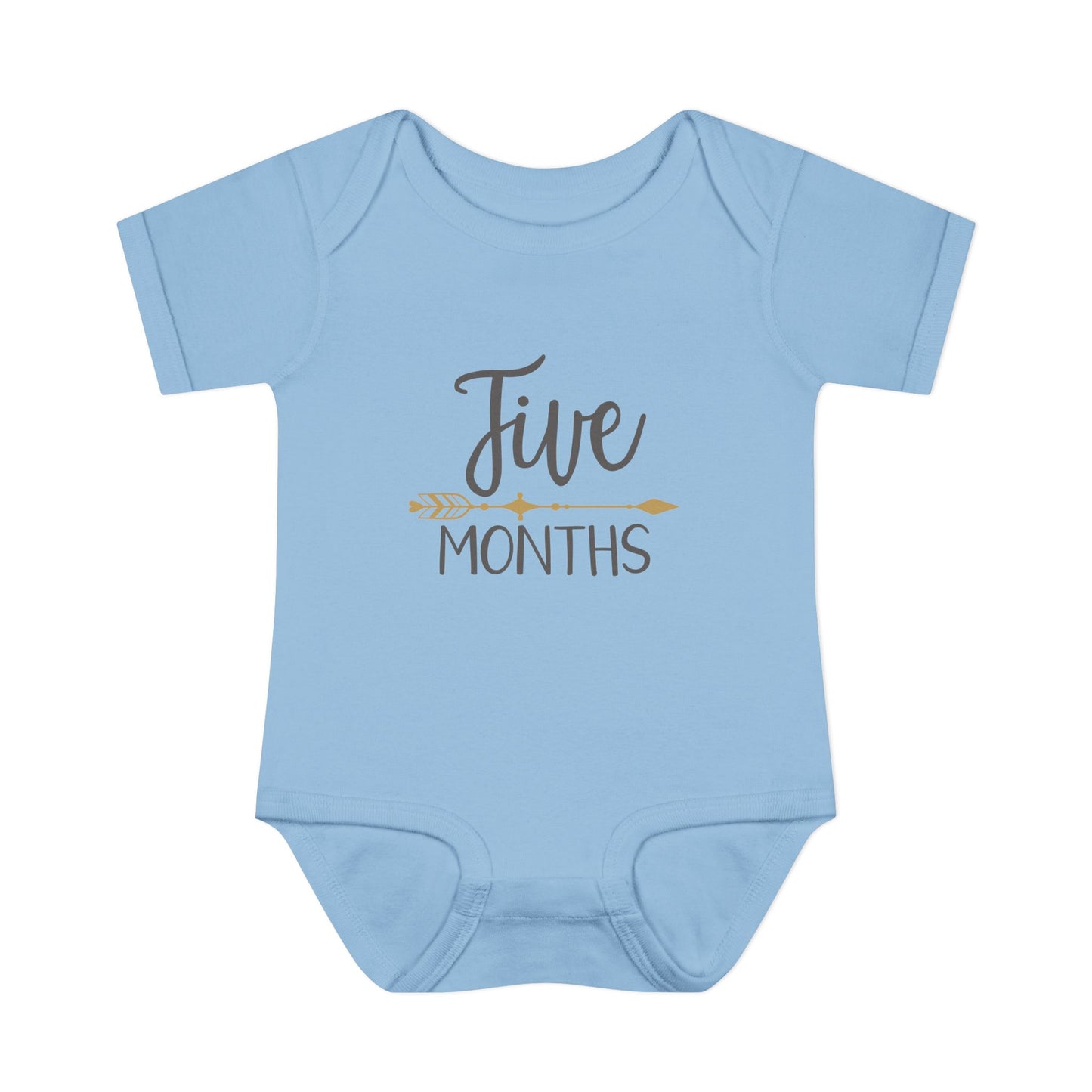 Golden Arrow Milestone Baby Bodysuit-Five Months