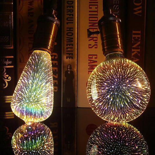 LED Firework Light Bulb Bottle Heart Holiday Lights Novelty Christmas Lamp