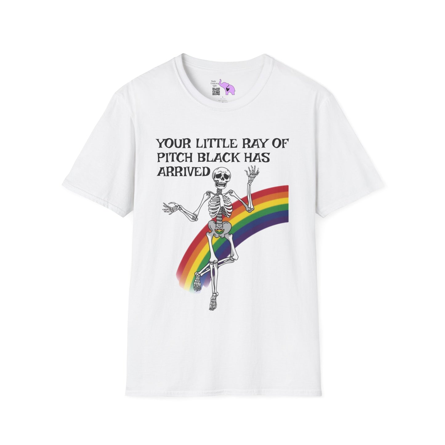 Your Little Ray of Pitch Black Has Arrived (Rainbow) Adult T-shirt