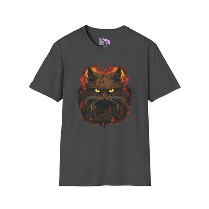 Creepy Black Cat 8 Adult T-shirt