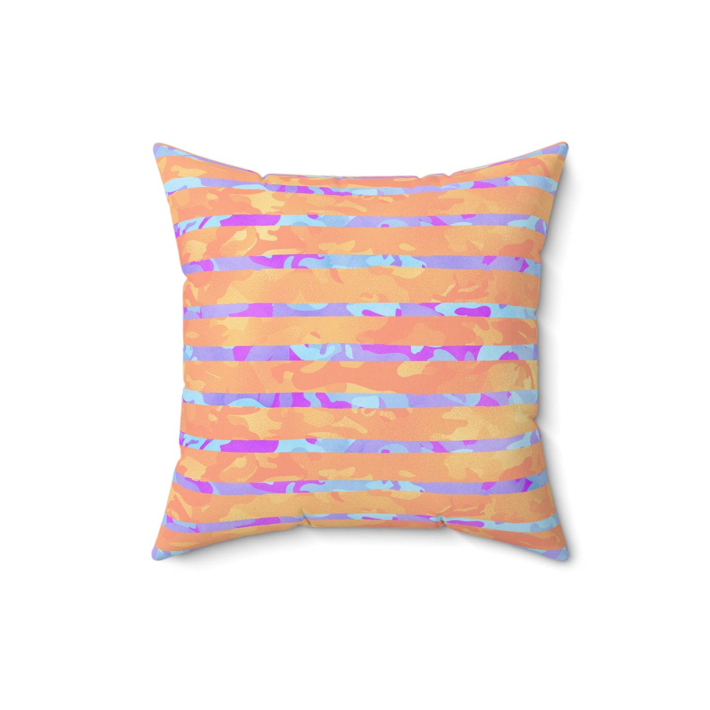 Split Spectrum Camo Throw Pillow