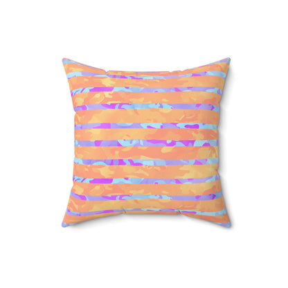 Split Spectrum Camo Throw Pillow