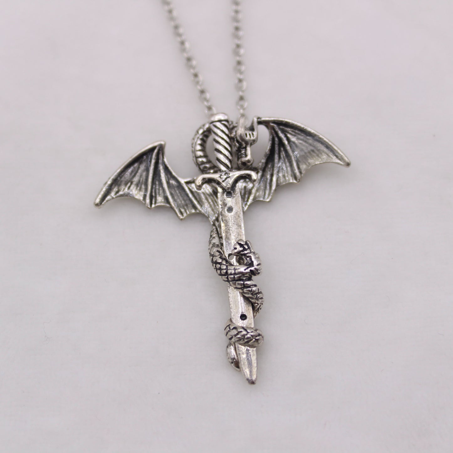 Glow In The Dark Dragon Sword Necklace