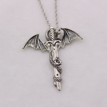 Glow In The Dark Dragon Sword Necklace