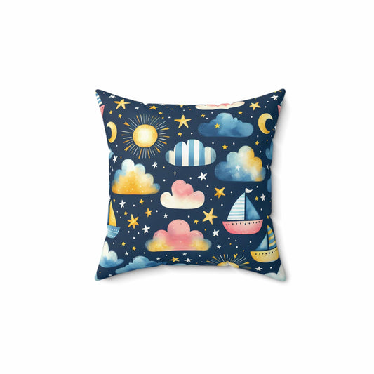 Night Sail Dreams Throw Pillow