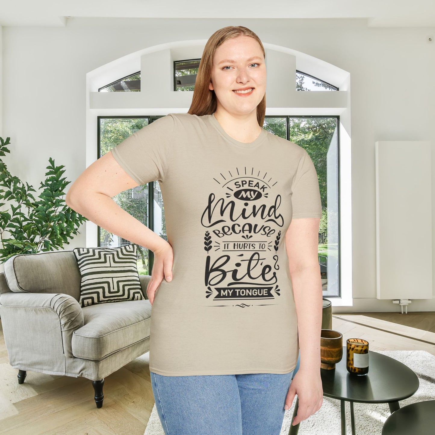 I Speak My Mind Because It Hurts To Bite My Tongue Adult T-shirt