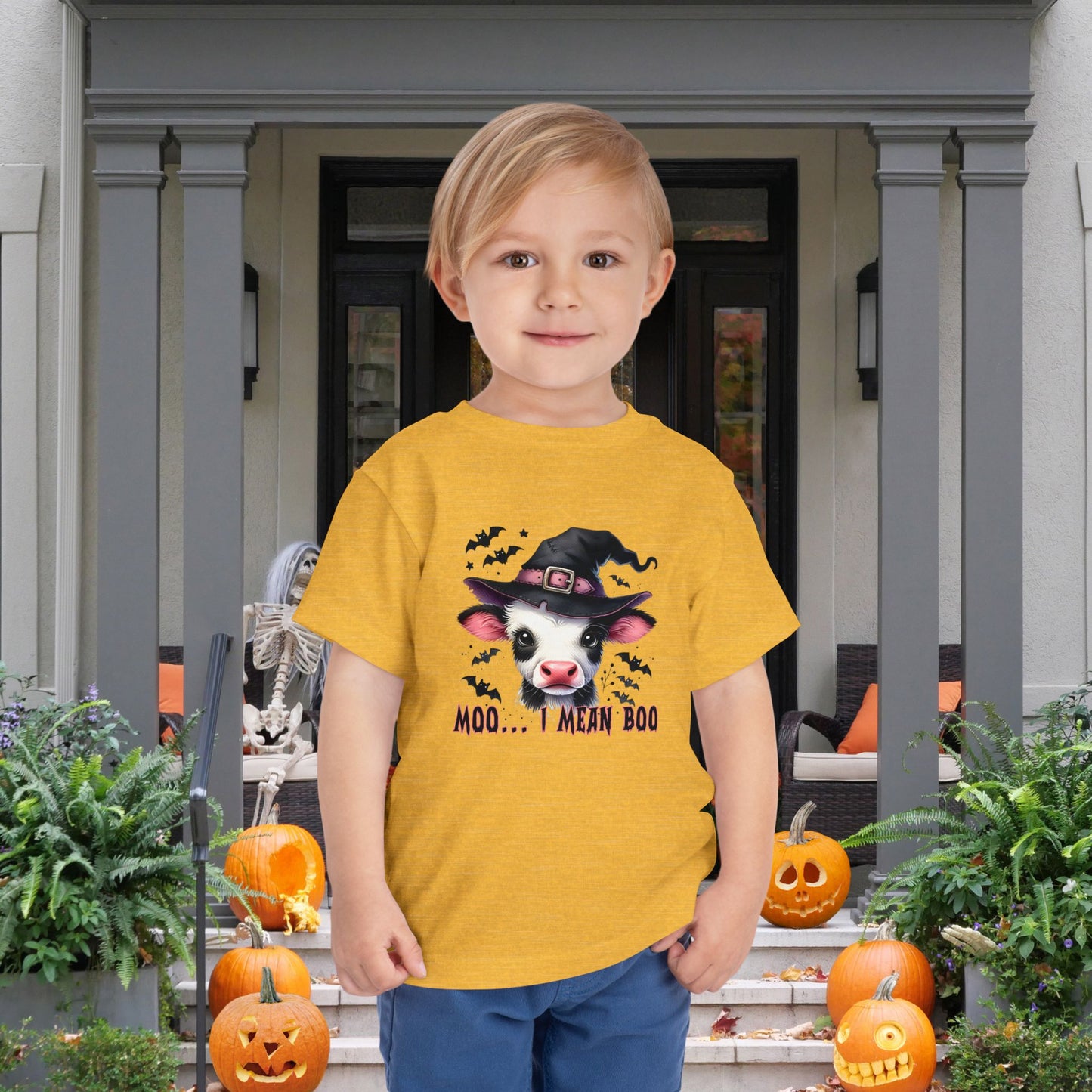 Moo I Mean Boo Toddler Tee
