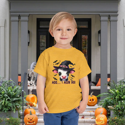 Moo I Mean Boo Toddler Tee
