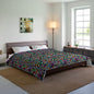 Warped Colorful Checkered Comforter