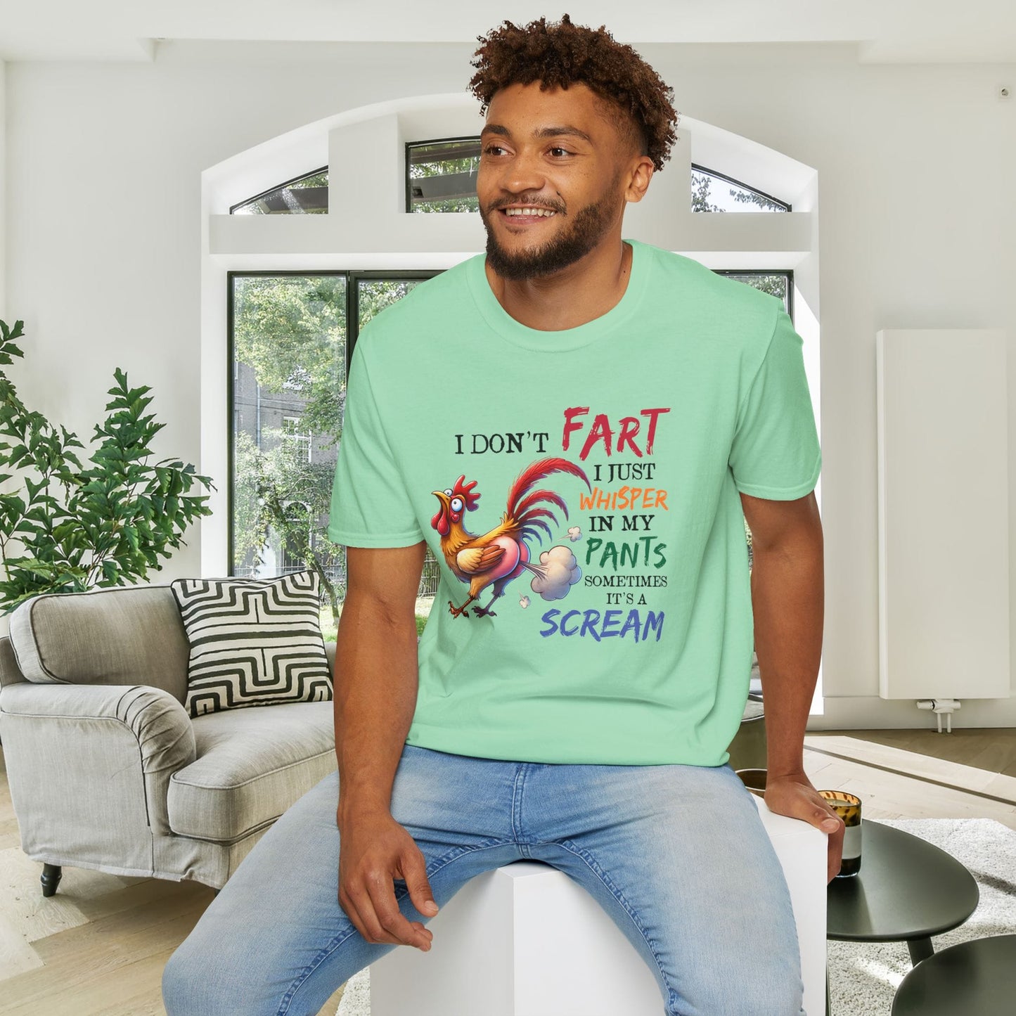 I Don't Fart I Just Whisper in my Pants... Adult T-shirt