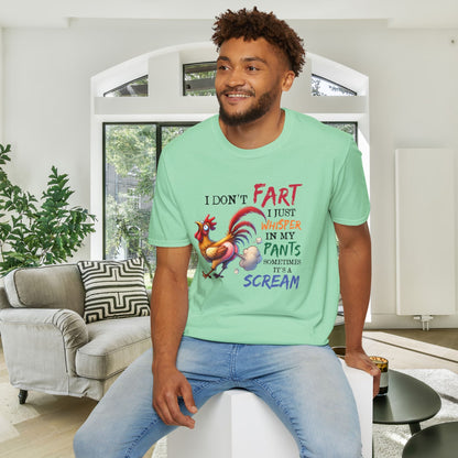 I Don't Fart I Just Whisper in my Pants... Adult T-shirt