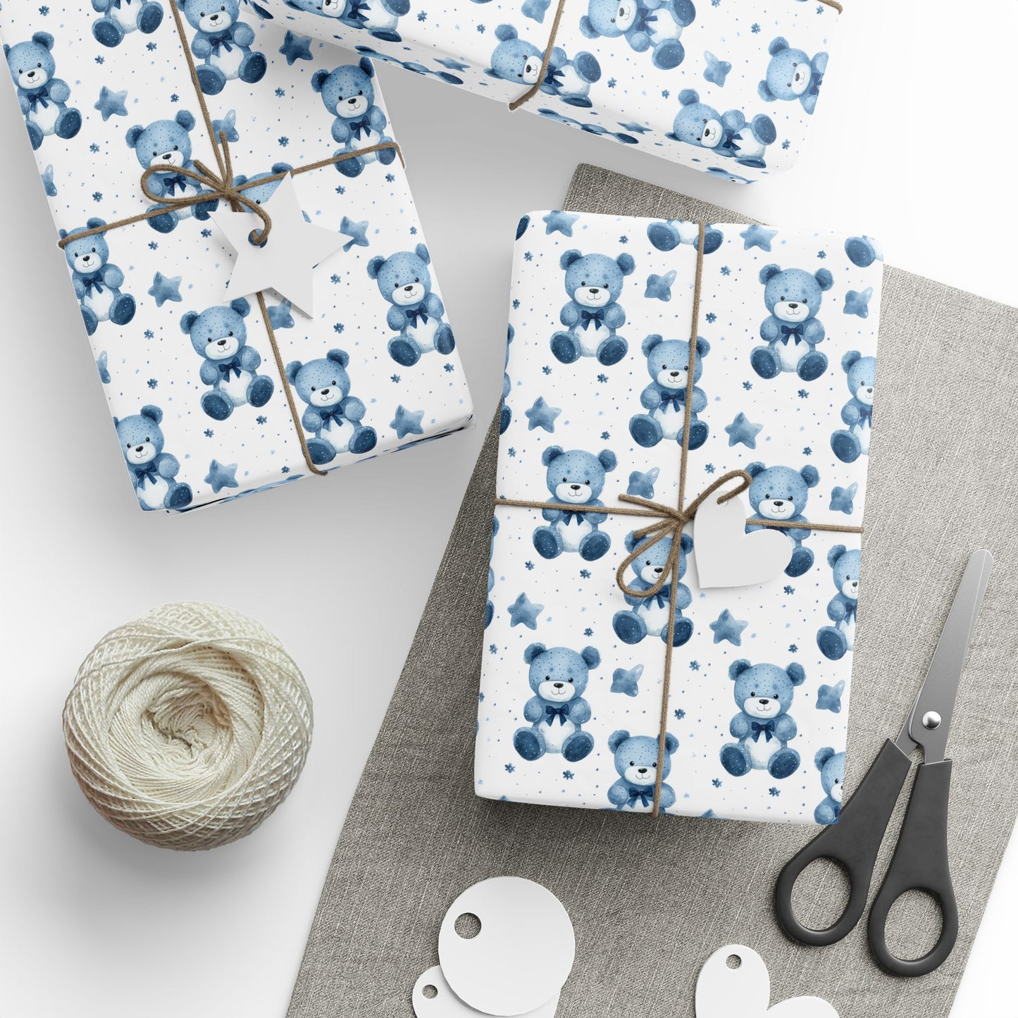 Blue Bear Hugs Gift Wrap for All Occasions