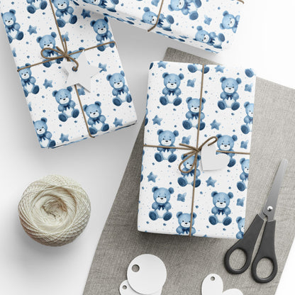 Blue Bear Hugs Gift Wrap for All Occasions