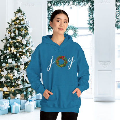Joy w/Wreath Adult Heavy Blend™ Hooded Sweatshirt