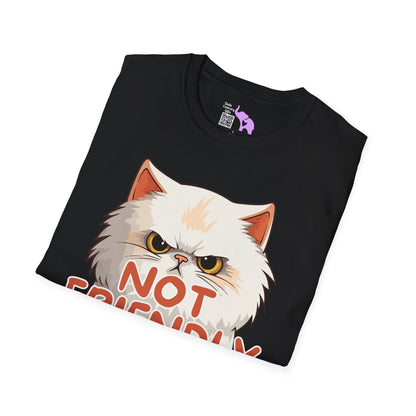 Not Friendly Do Not Touch Cat Adult T-shirt