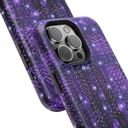 Purple Raindrops MagSafe® Compatible Tough Case for iPhone