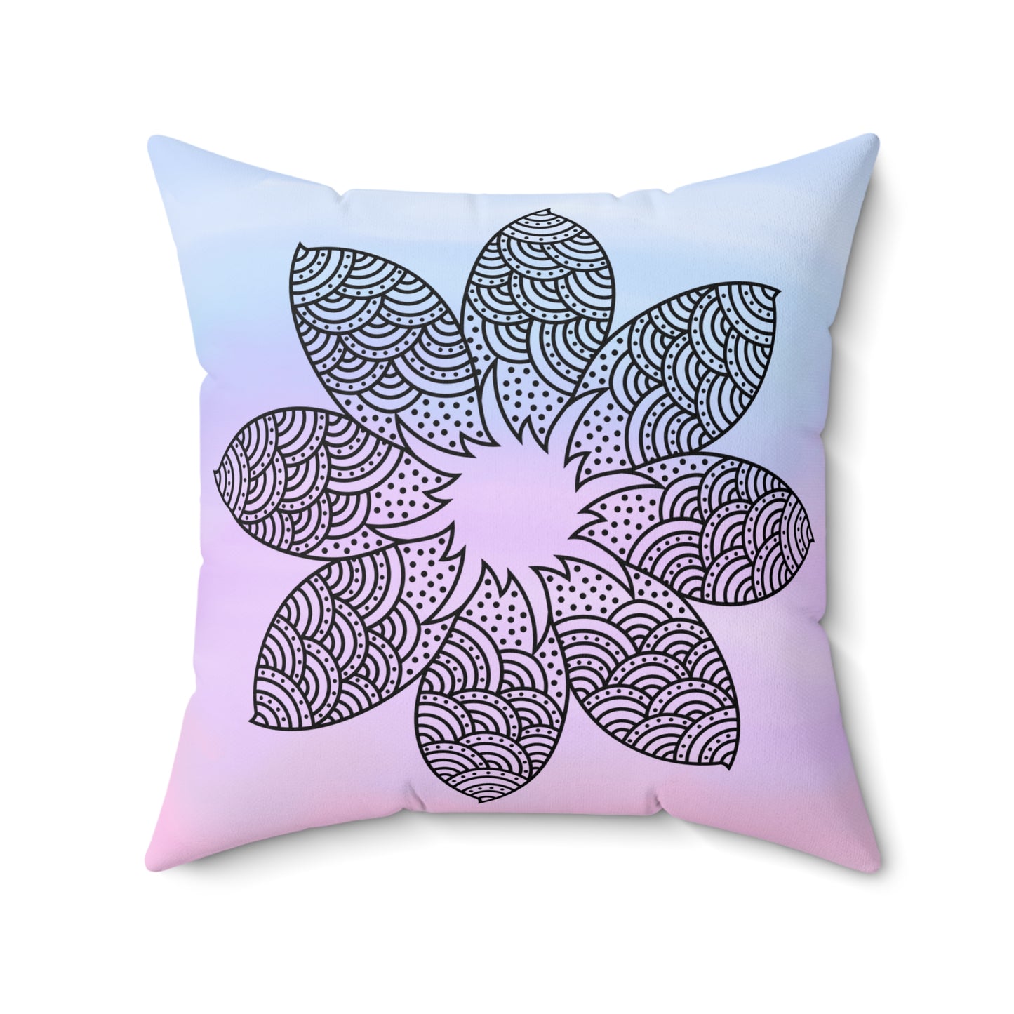 Serene Bloom Throw Pillow