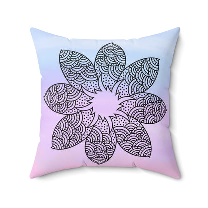 Serene Bloom Throw Pillow