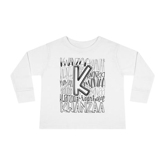 Kwanzaa Wordcloud Toddler Long Sleeve Tee