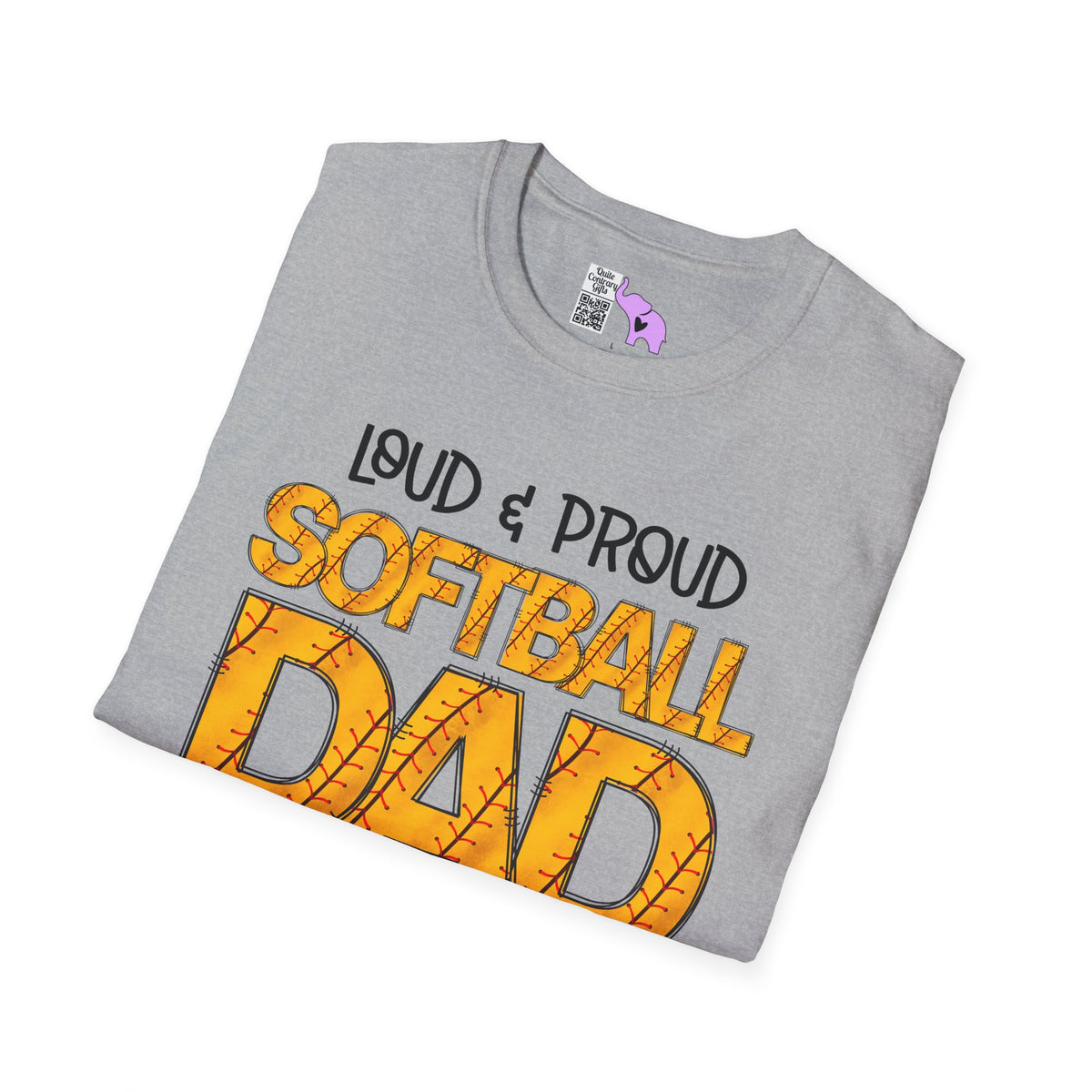 Loud & Proud Softball Dad Adult T-shirt