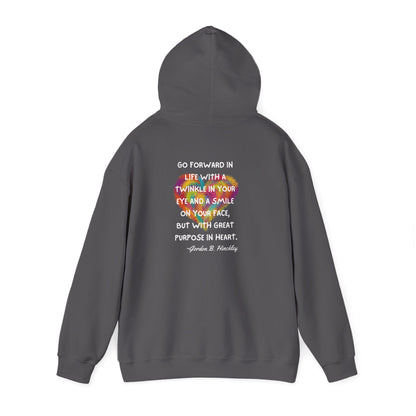 Go With Purpose In Heart Heavy Blend™ Hooded Sweatshirt