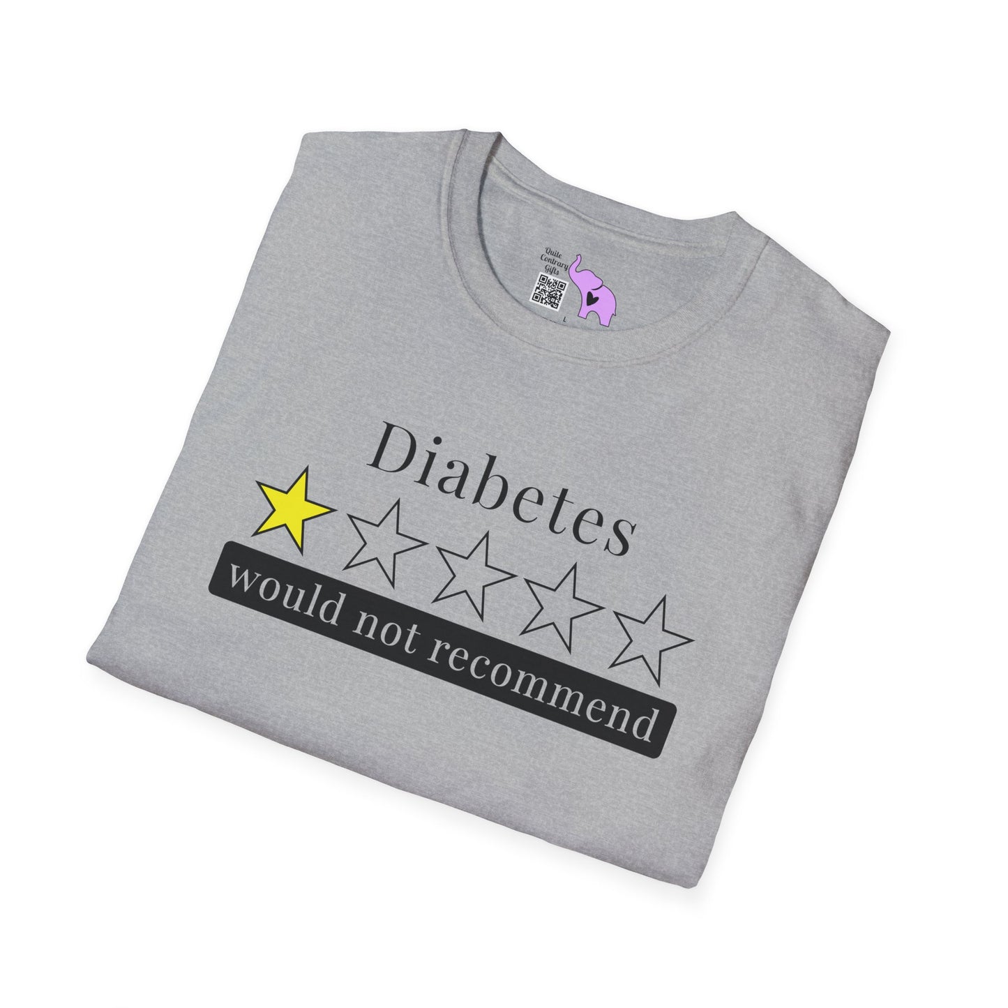 Diabetes 1 Star Would Not Recommend Adult T-shirt
