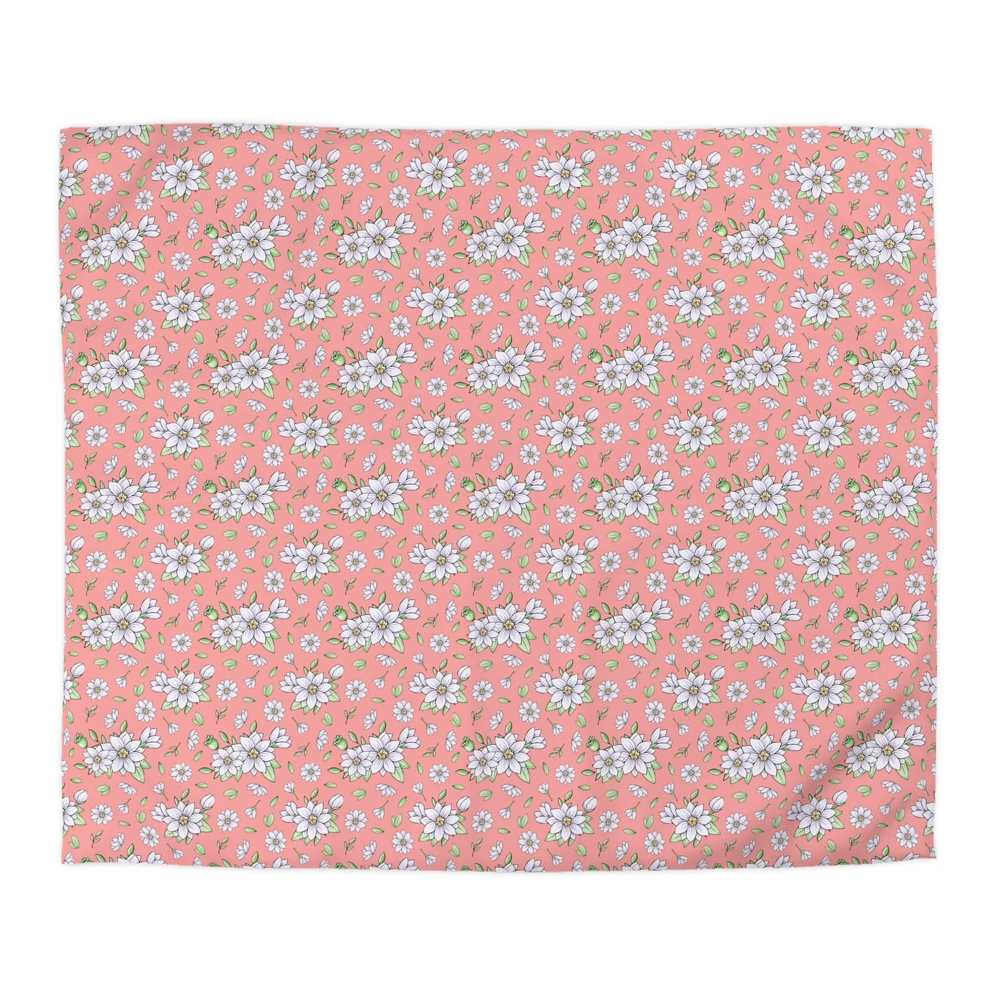 Jasmine Blush Garden Microfiber Duvet Cover
