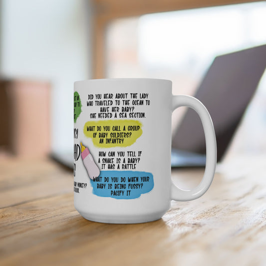 Emergency New Dad Jokes Ceramic Mug, (11oz, 15oz)