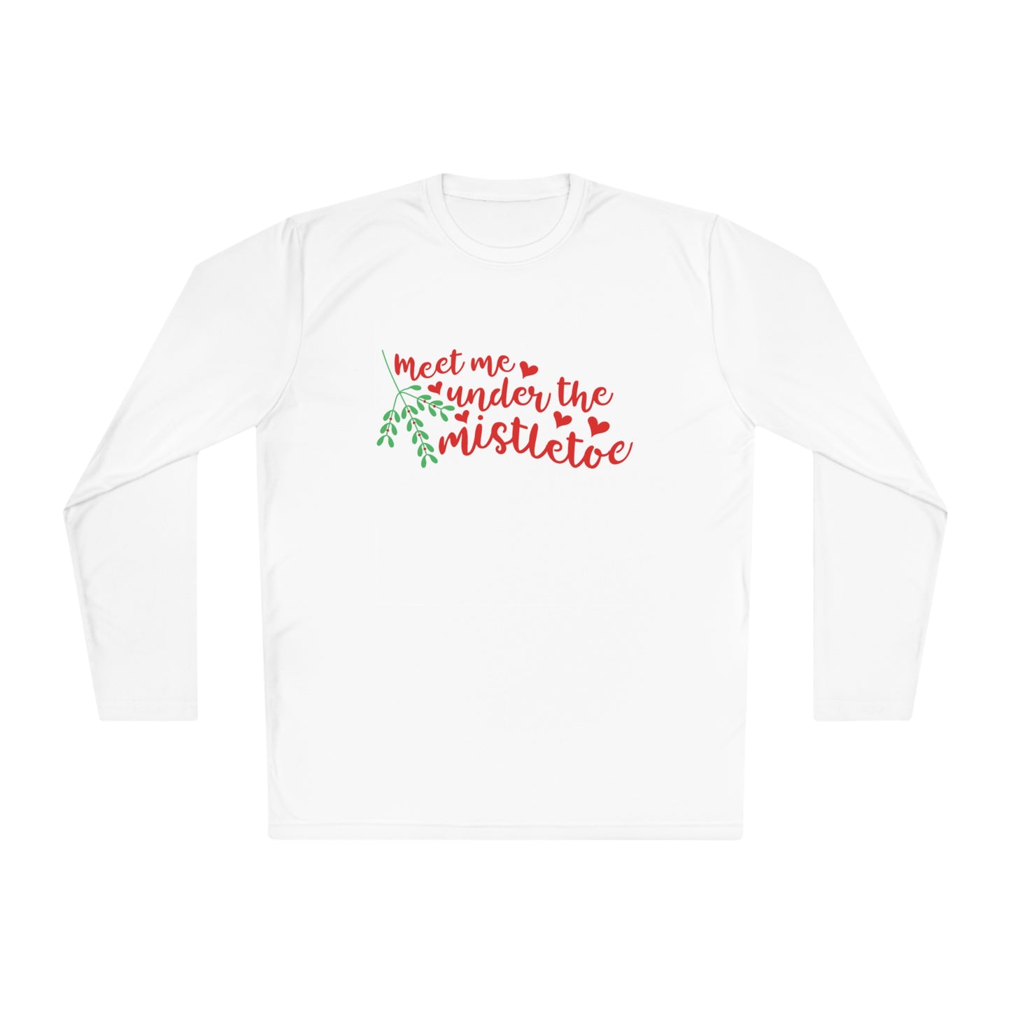 Meet Me Under The Mistletoe Adult Long Sleeve Tee