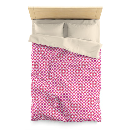 Rosy Star Garden Microfiber Duvet Cover