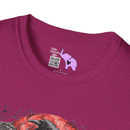 Halloween Graveyard w/Skull Adult T-shirt