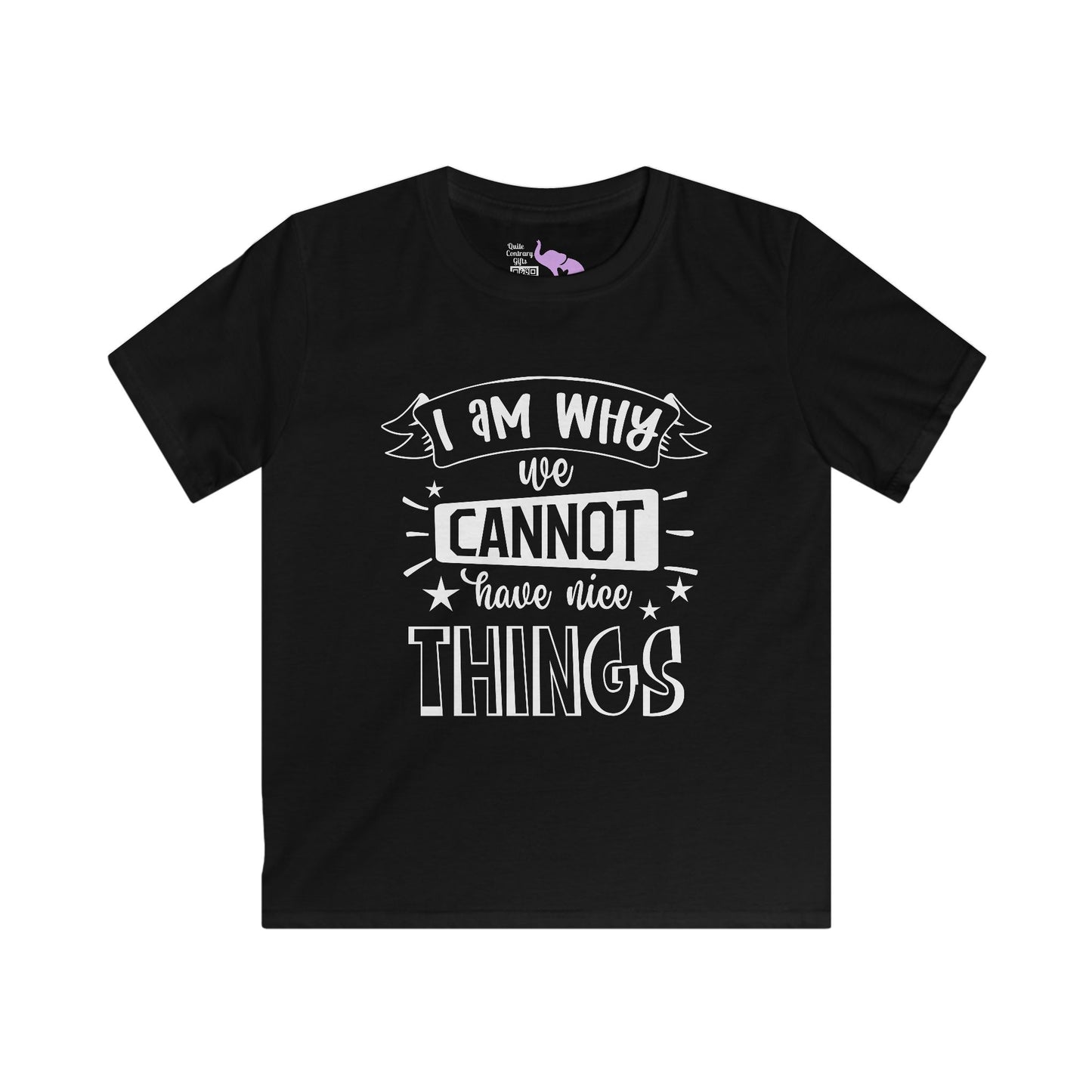 I Am Why We Cannot Have Nice Things Youth Softstyle Tee