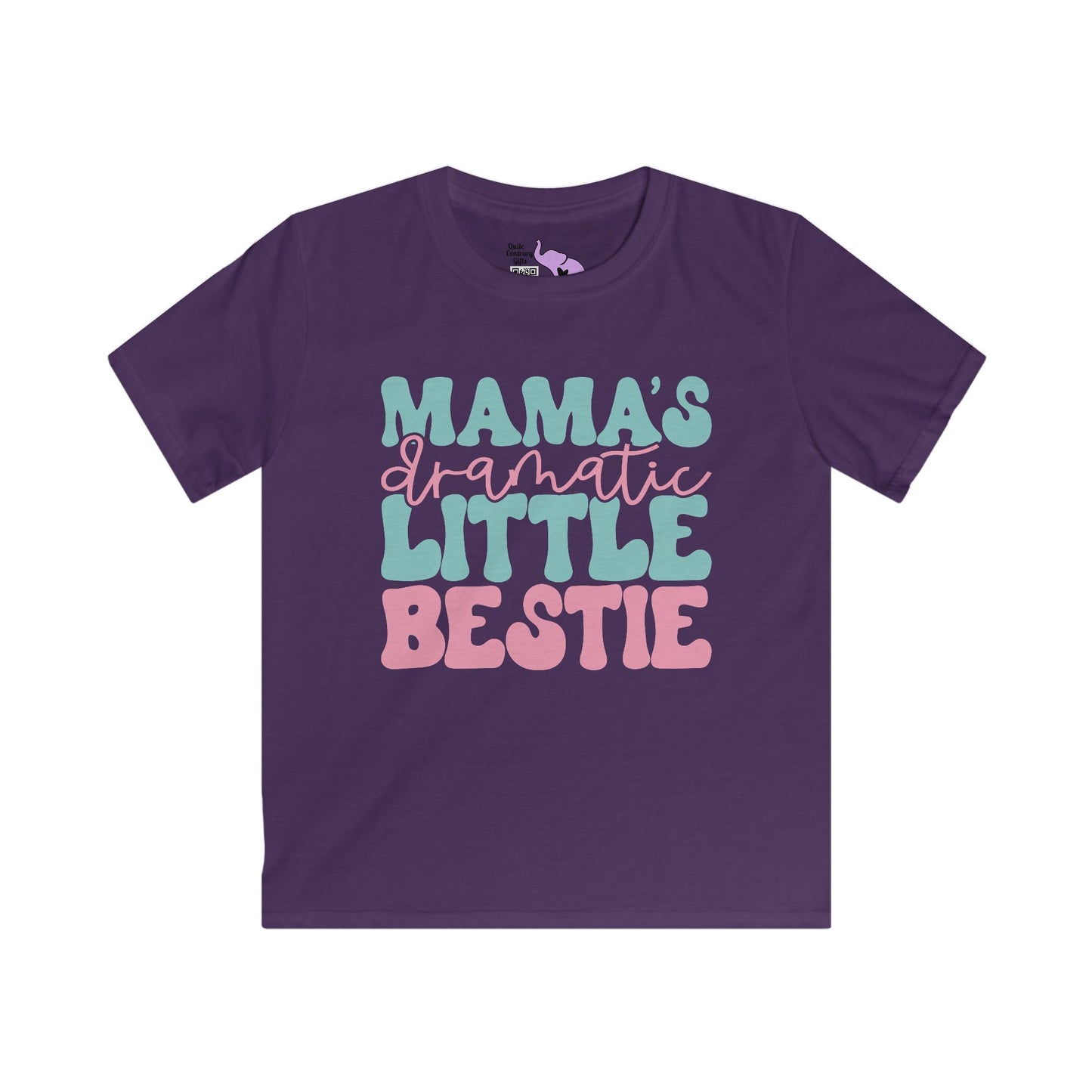 Mama's Dramatic Little Bestie Kids Softstyle Tee
