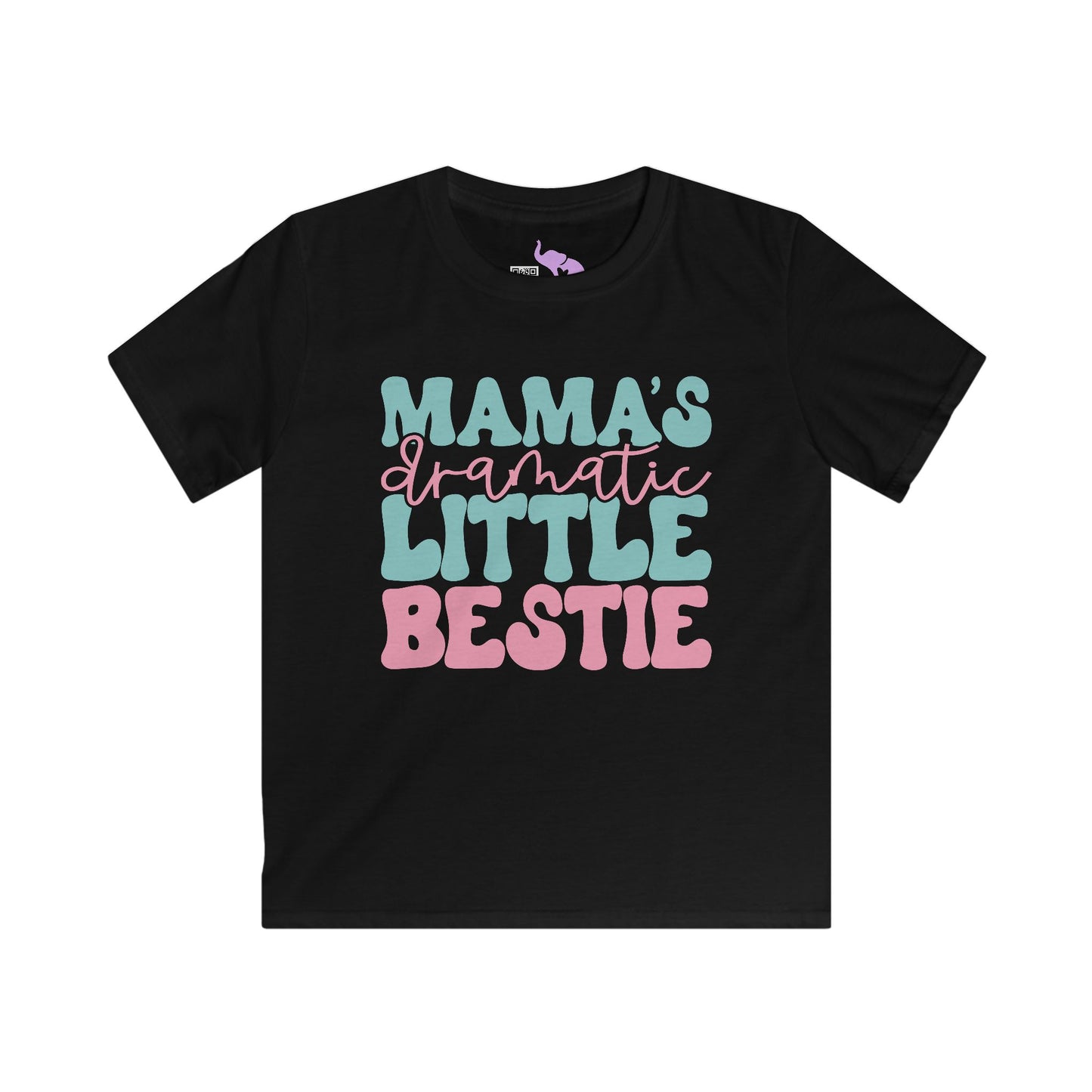 Mama's Dramatic Little Bestie Kids Softstyle Tee