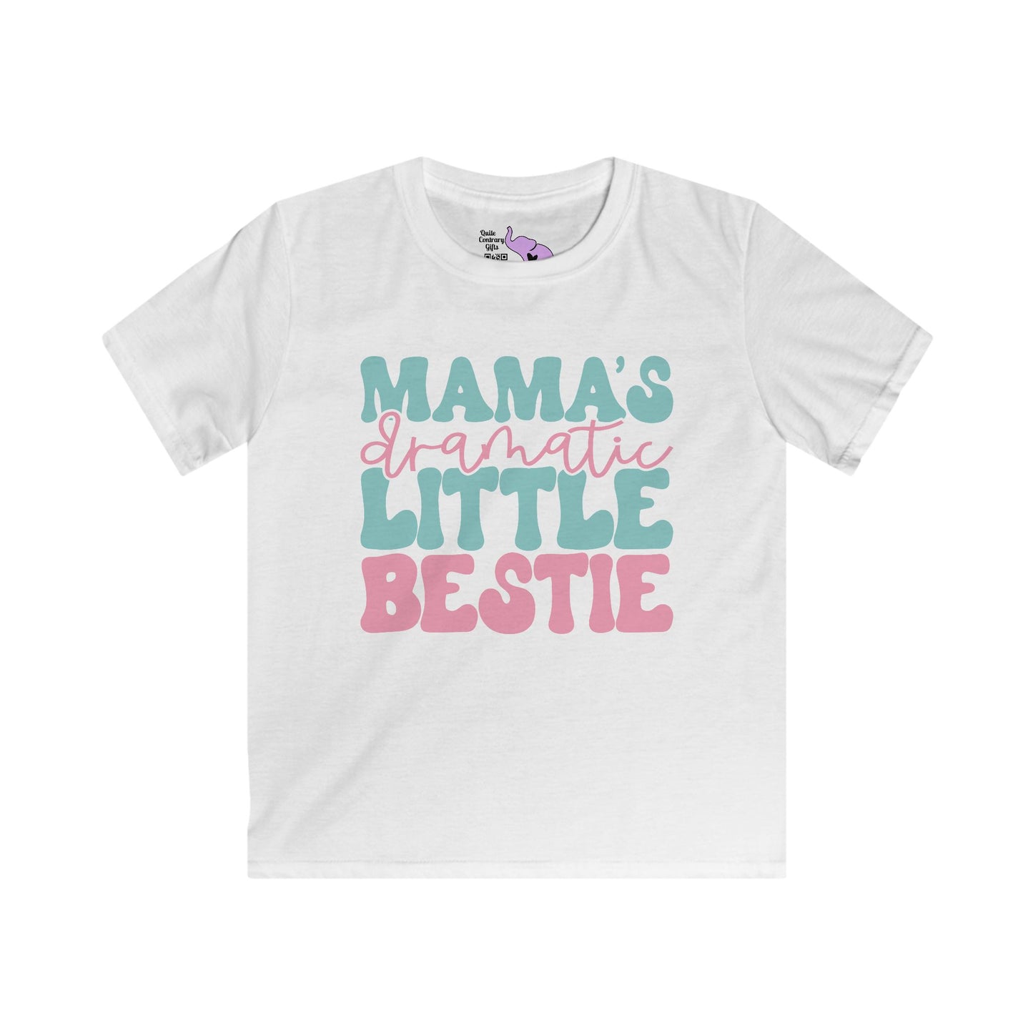 Mama's Dramatic Little Bestie Kids Softstyle Tee