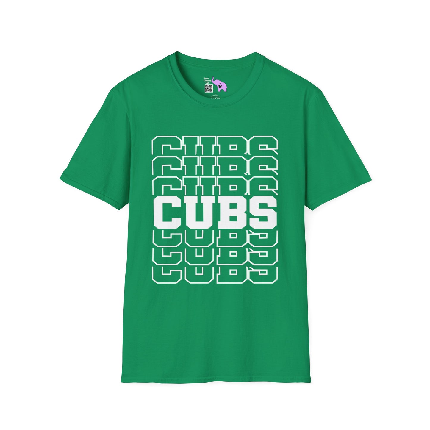 Cubs (Stacked) Adult T-shirt