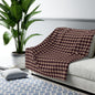 Diamond Bloom-Crimson & Plum Fleece Blanket