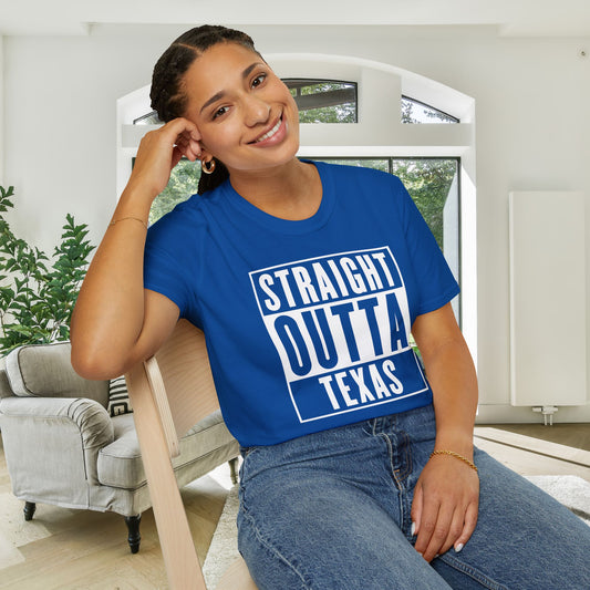 Straight Outta Texas Adult T-shirt