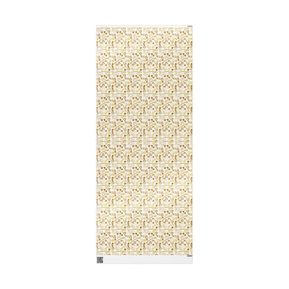 Gold Elegant Birthday Custom Name Wrapping Paper (Hannah)